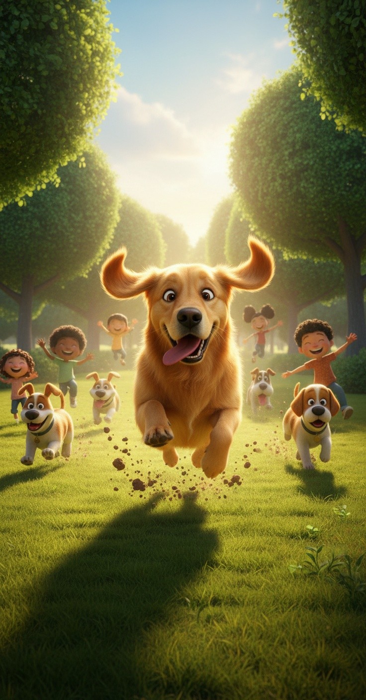Diversión canina con niños