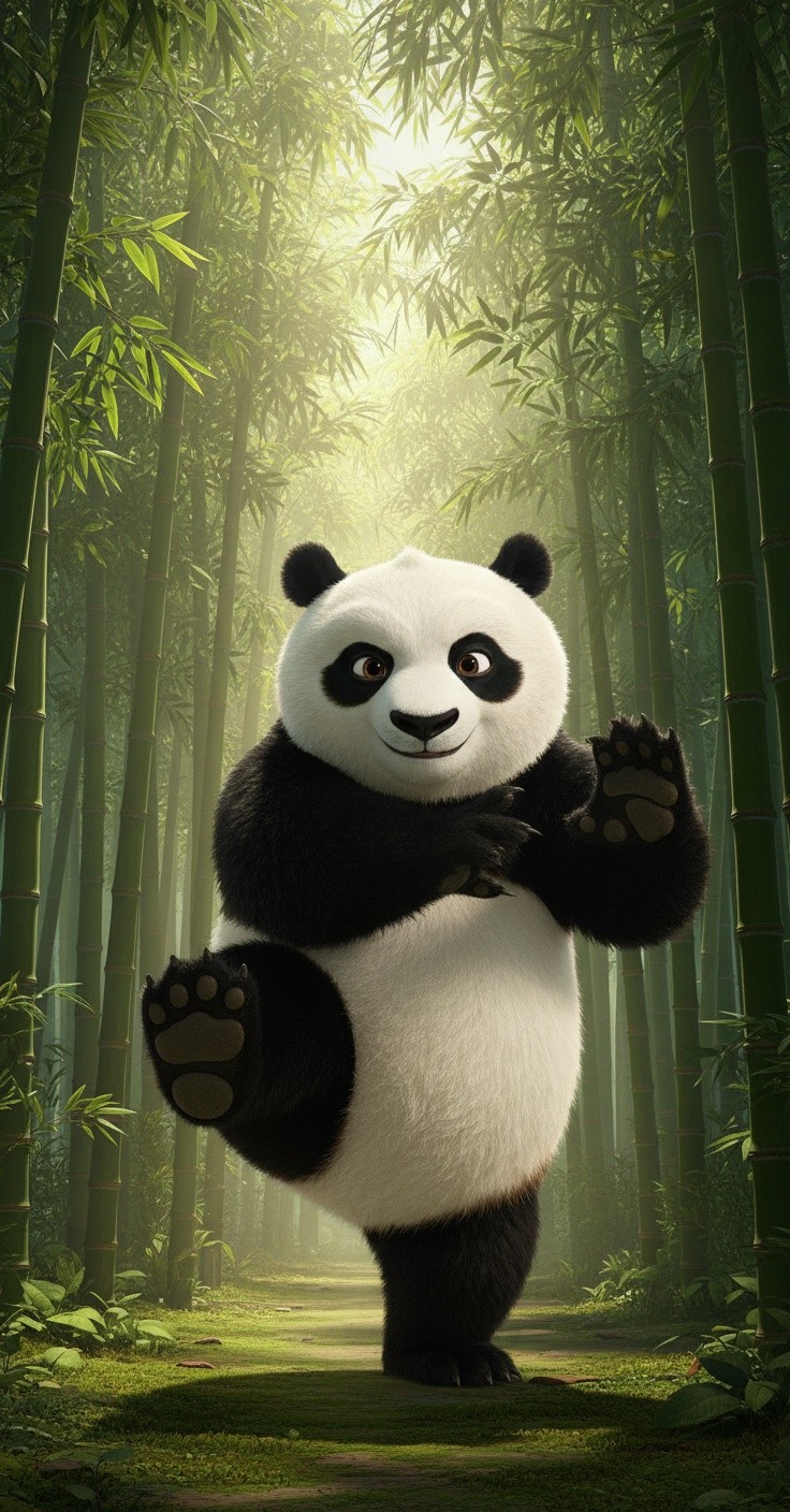 कुंगफू पांडा की कहानी बच्चों के लिए - दिन 1