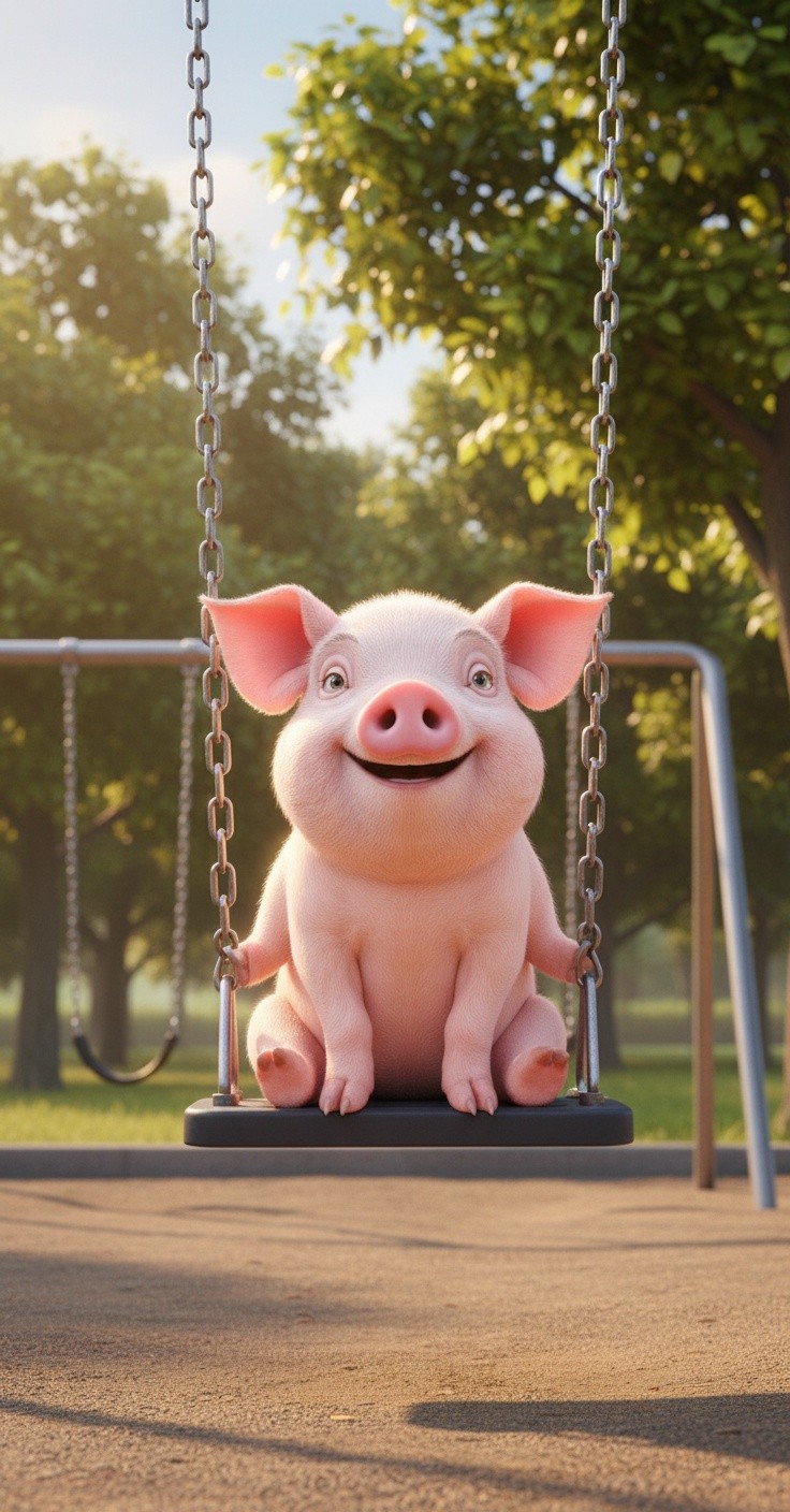 Snub-Nosed Anime Grandma Pig's Unexpected Visitor