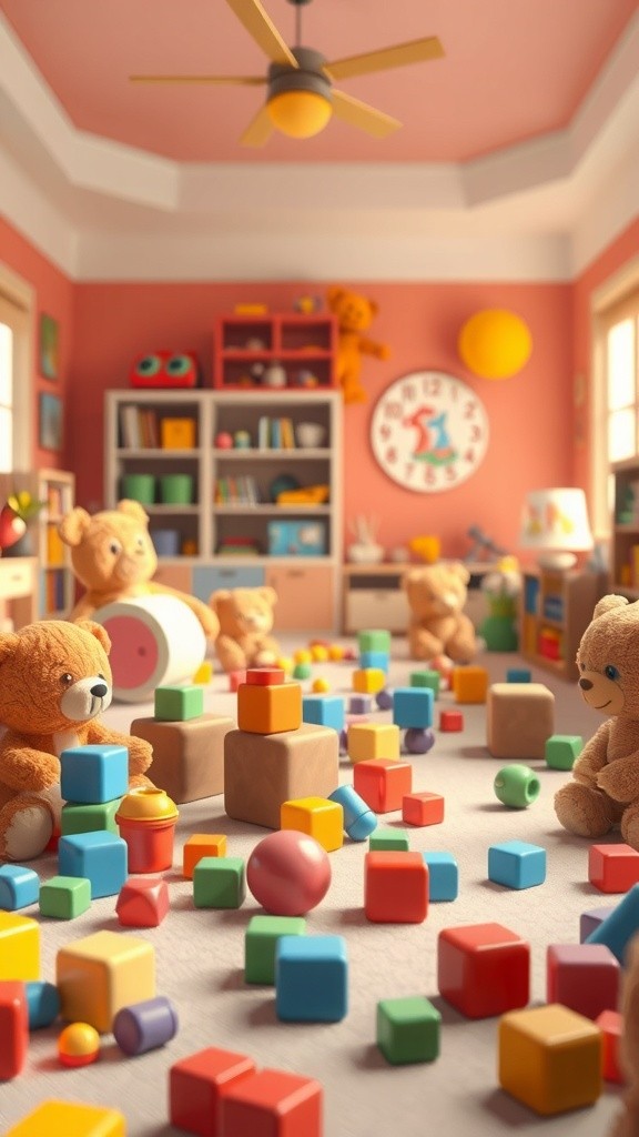 Kereta Mainan Ceria di Kamar Anak