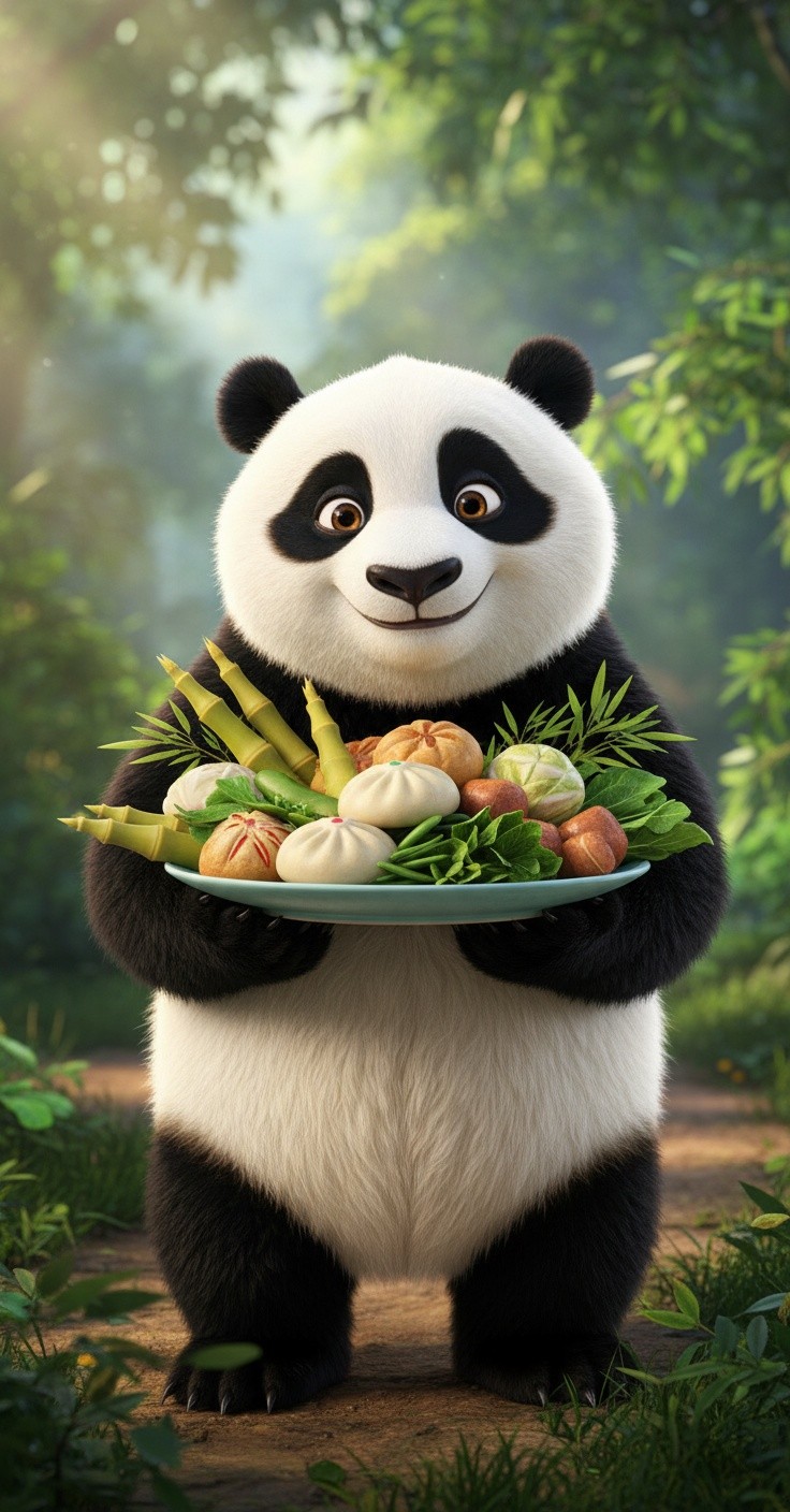 Panda Eats Like Elon Musk!