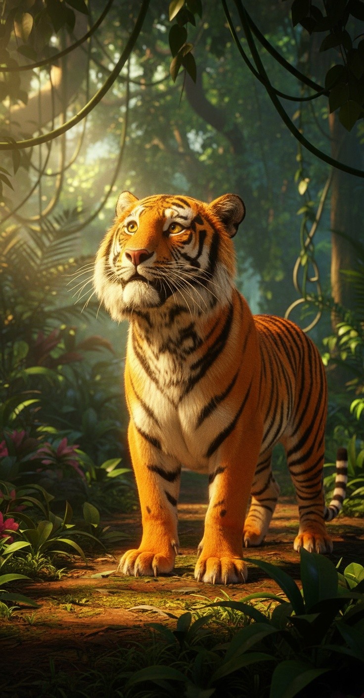 जंगल का संतुलन: बाघ की शक्ति और बुद्धि