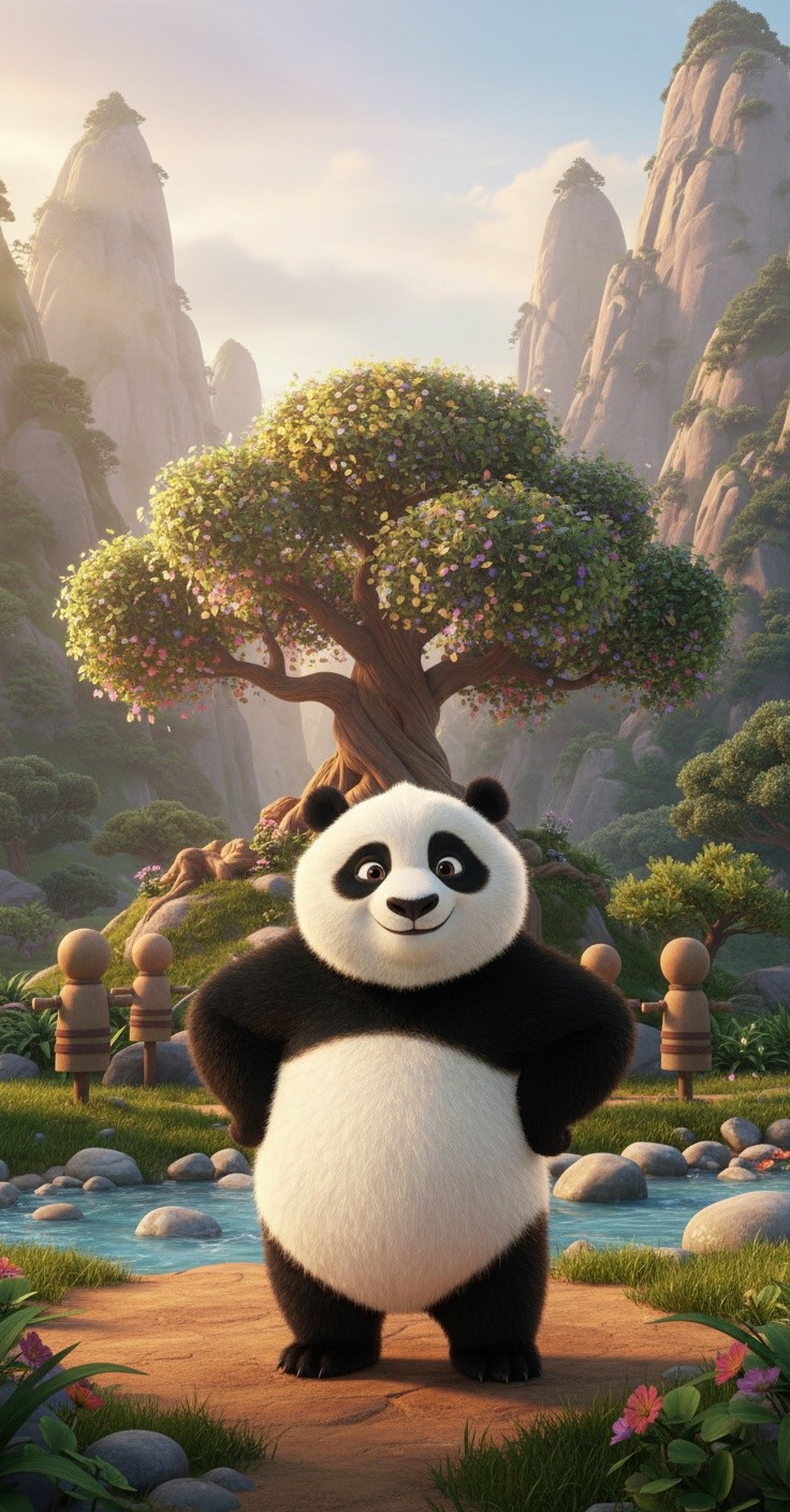 कुंग फू पांडा का प्रशिक्षण मास्टर के साथ