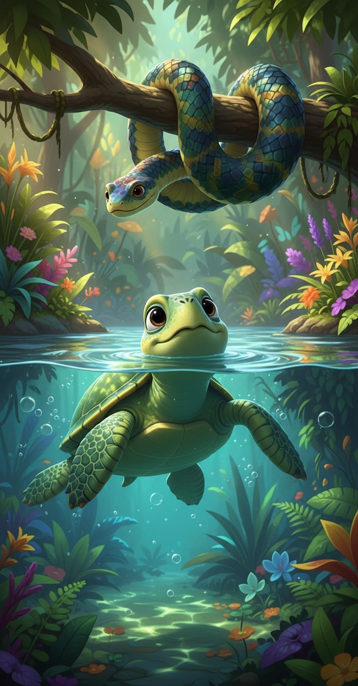 साँप और मगरमच्छ की दोस्ती