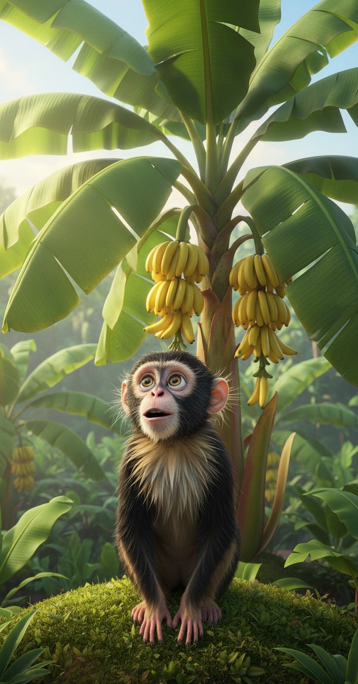 Kisah Monyet Kecil dan Pisang