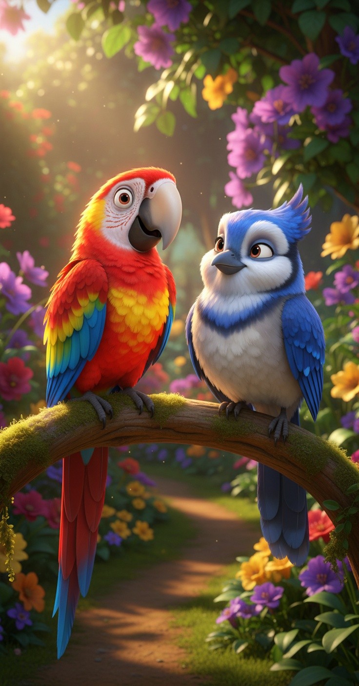 محنت کا پھل: توتا اور کبوتر کی کہانی