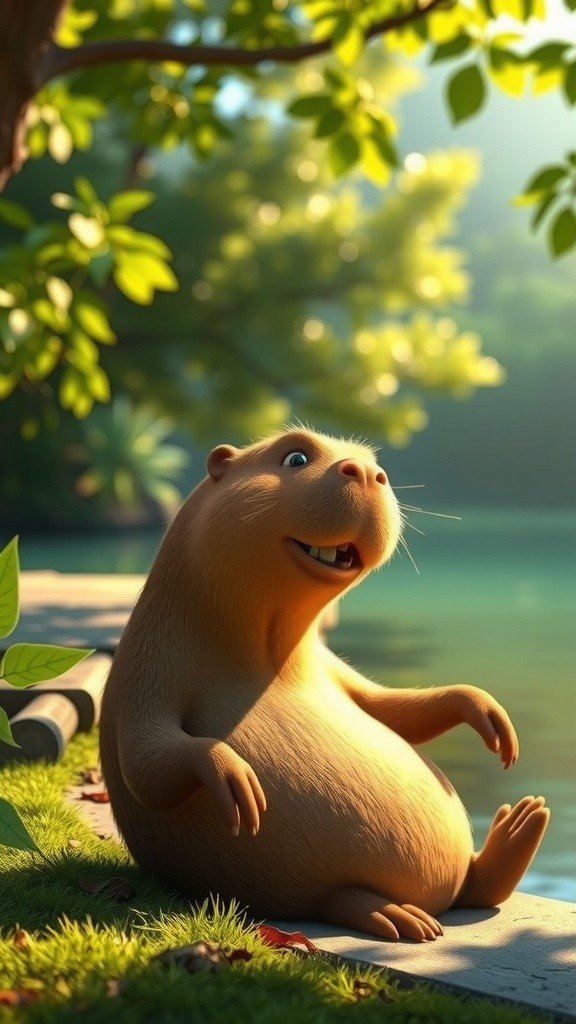 Capybara's Heroic Adventure: A Cartoon Tale