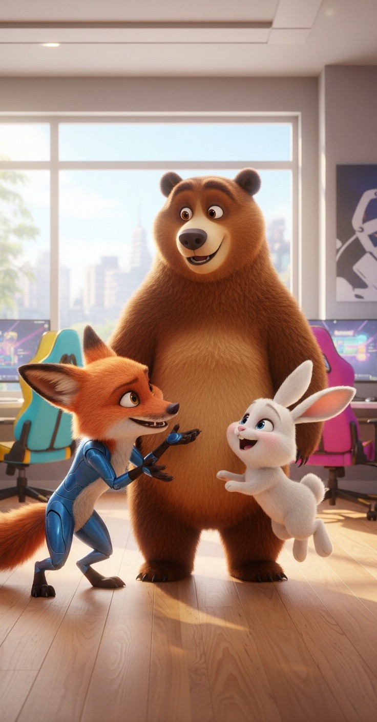 3D Cartoon: Gaming Adventures!