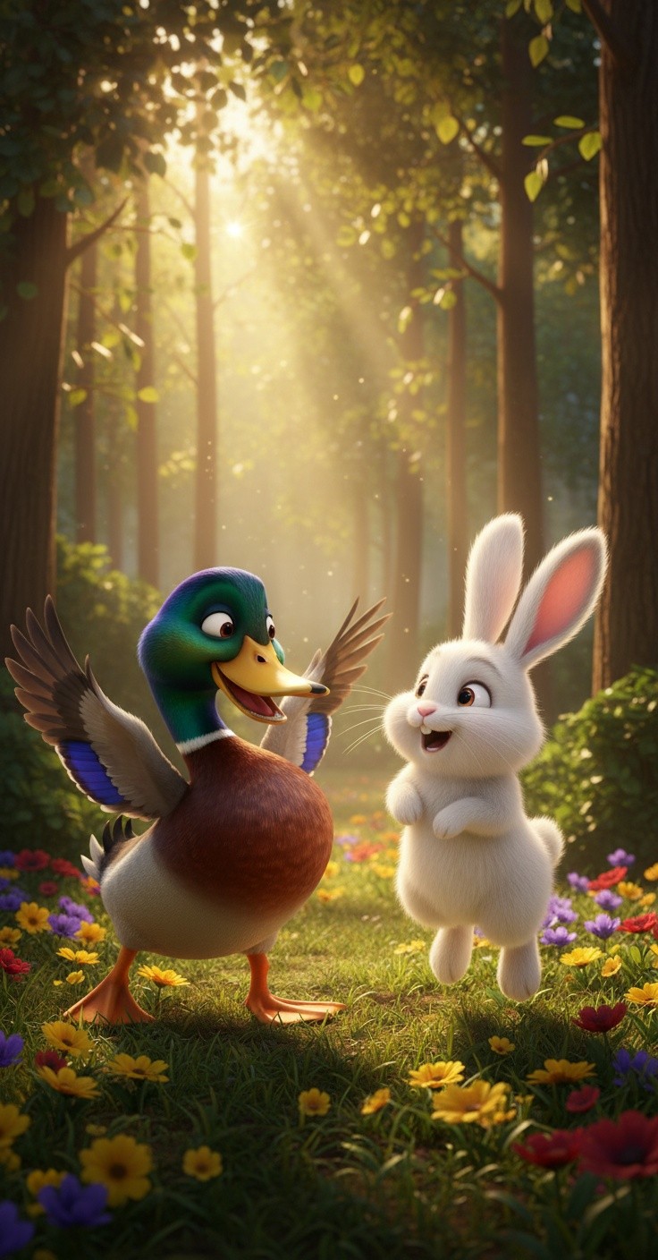A Tale of Friendship: The Rabbit and the Duck