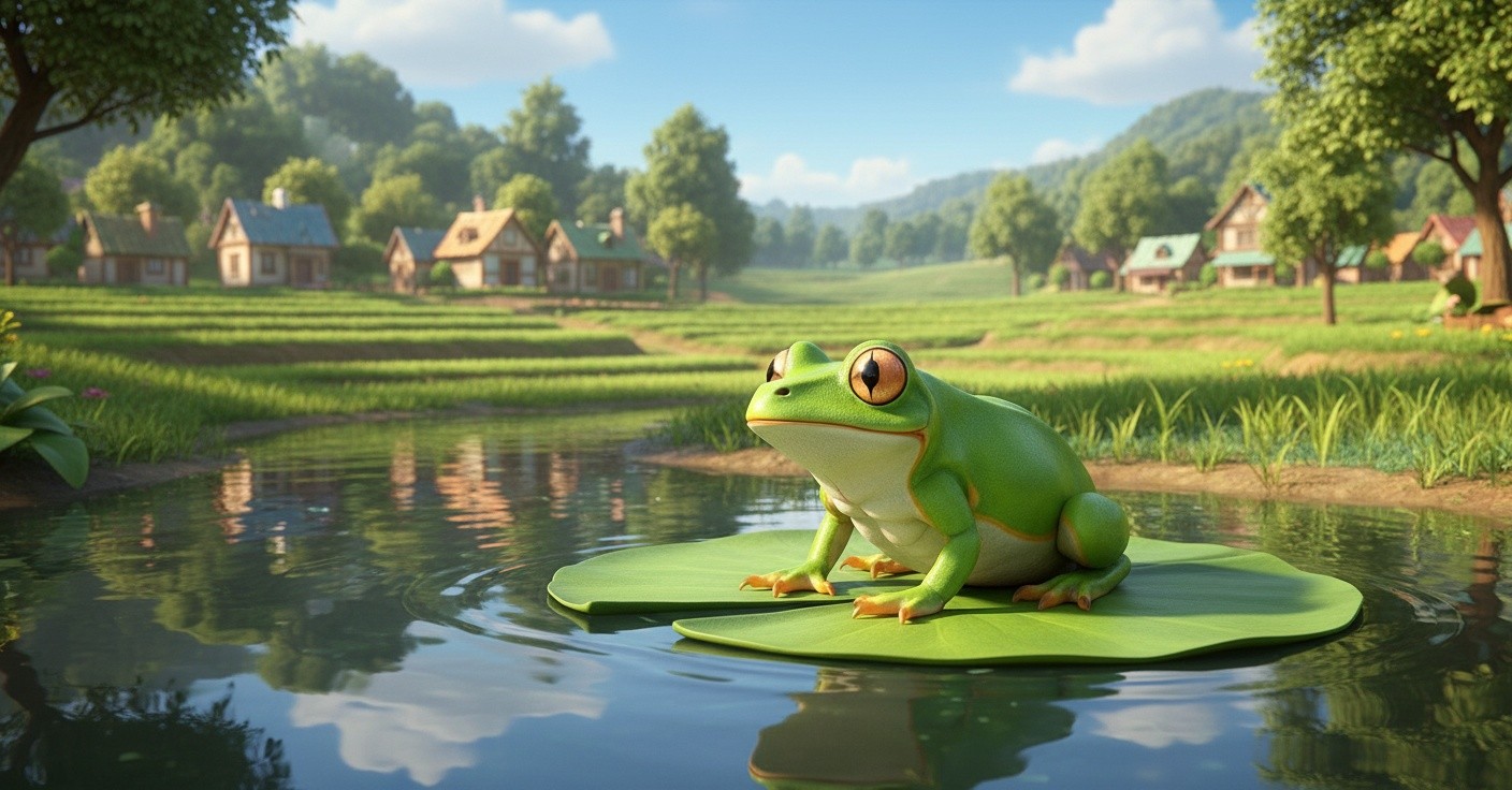 Frog's Journey from Village to Sea