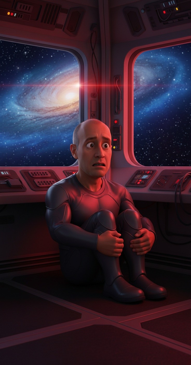Futuristic Descent: Baby in Distress