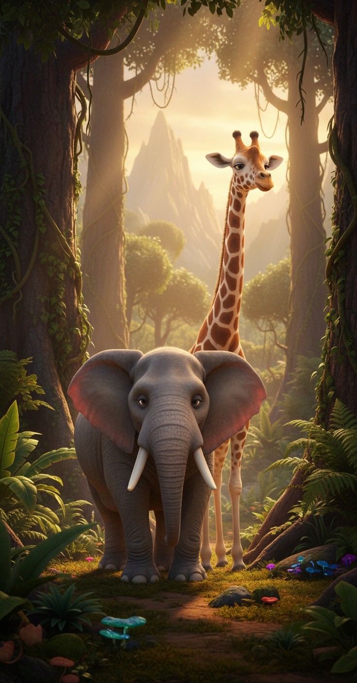 A Cave Boy's Unlikely Friends: Adventures with Giants