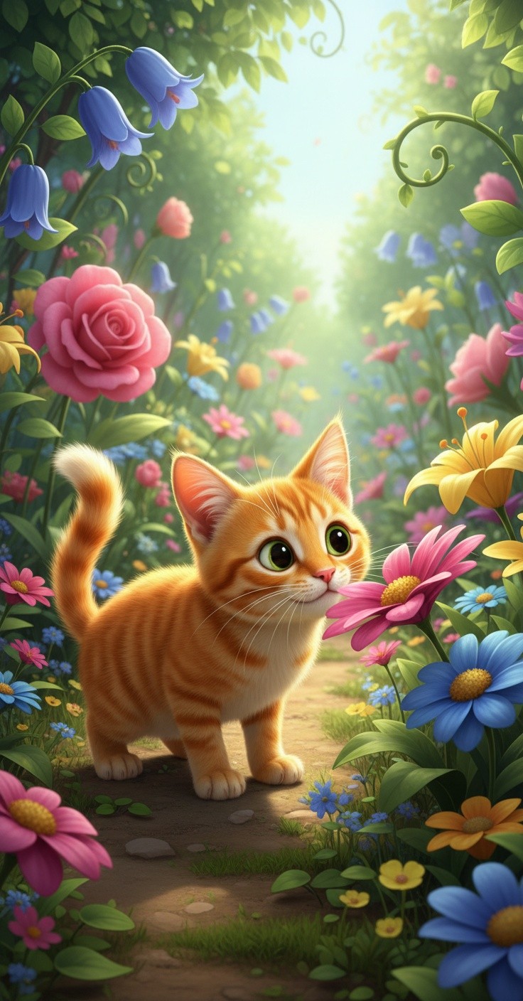 مغامرات مياو مع الأسد في الحديقة