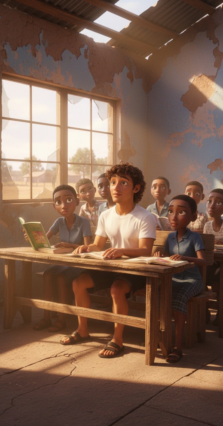 Learning in a Dilapidated Nigerian Classroom