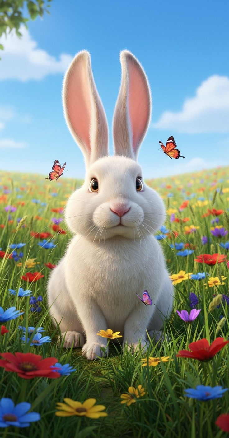 Benny's Joyful Adventure in a Vibrant Meadow (copy)