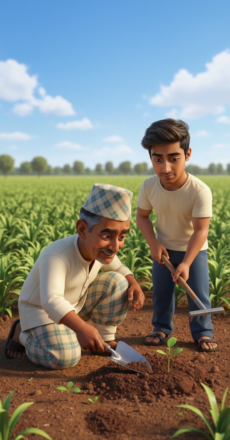 দাদা ও নাতির স্বর্ণের কুড়াল