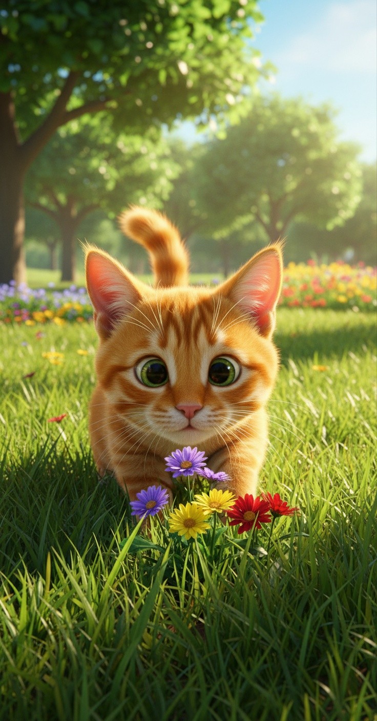 Petualangan Ceria Kucing, Anjing, dan Kelinci di Taman