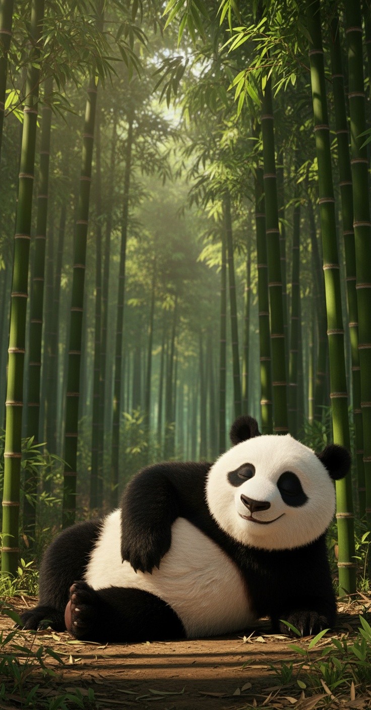 Panda ka Khana Khaana