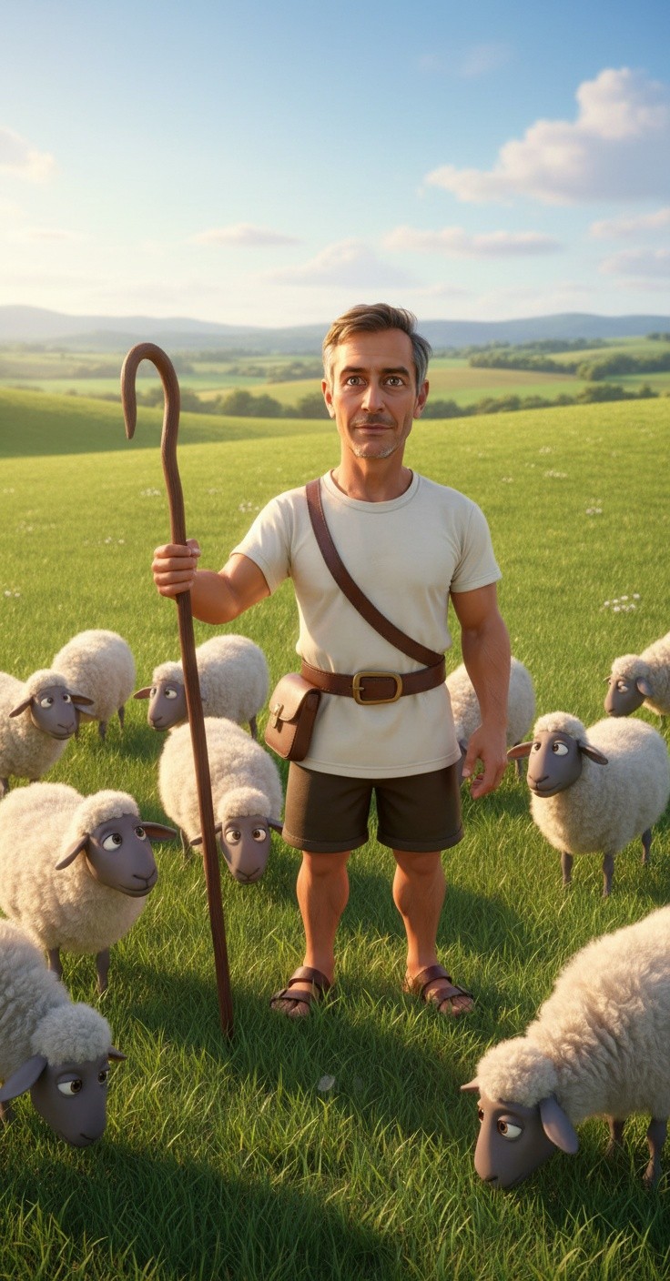 David and the Lion: A Shepherd's Courage