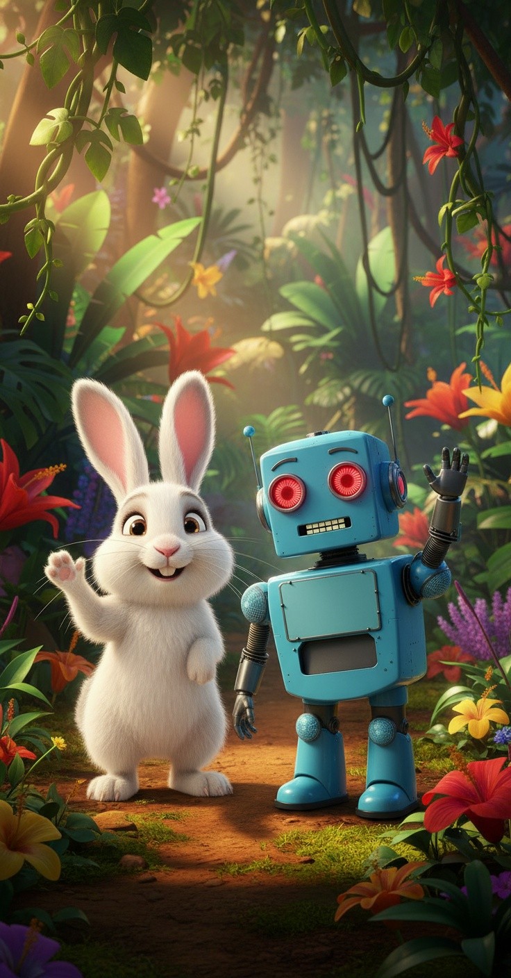 Khargosh aur Chhota Robot ki Dosti