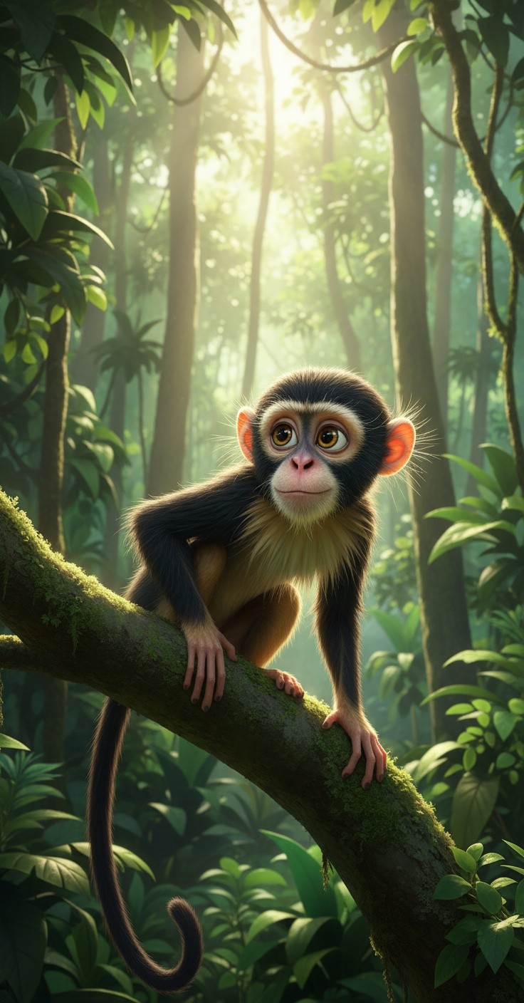 Pemuda Menyelamatkan Monyet dari Ancaman