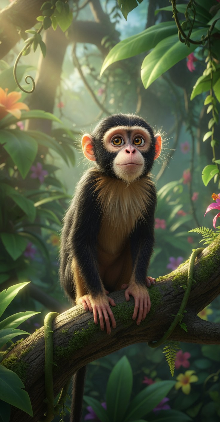 The Mischievous Monkey and the Grumpy Cat