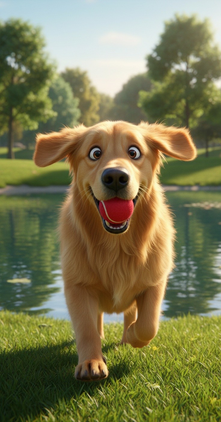 A Boy, a Dog, and an Elephant in Deep Water