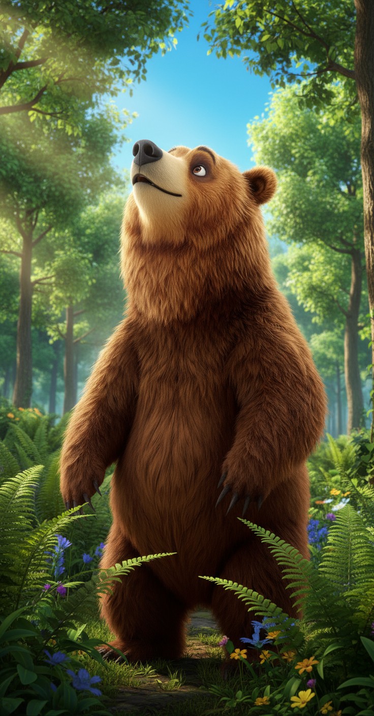 The Bear Stuck in the Tree