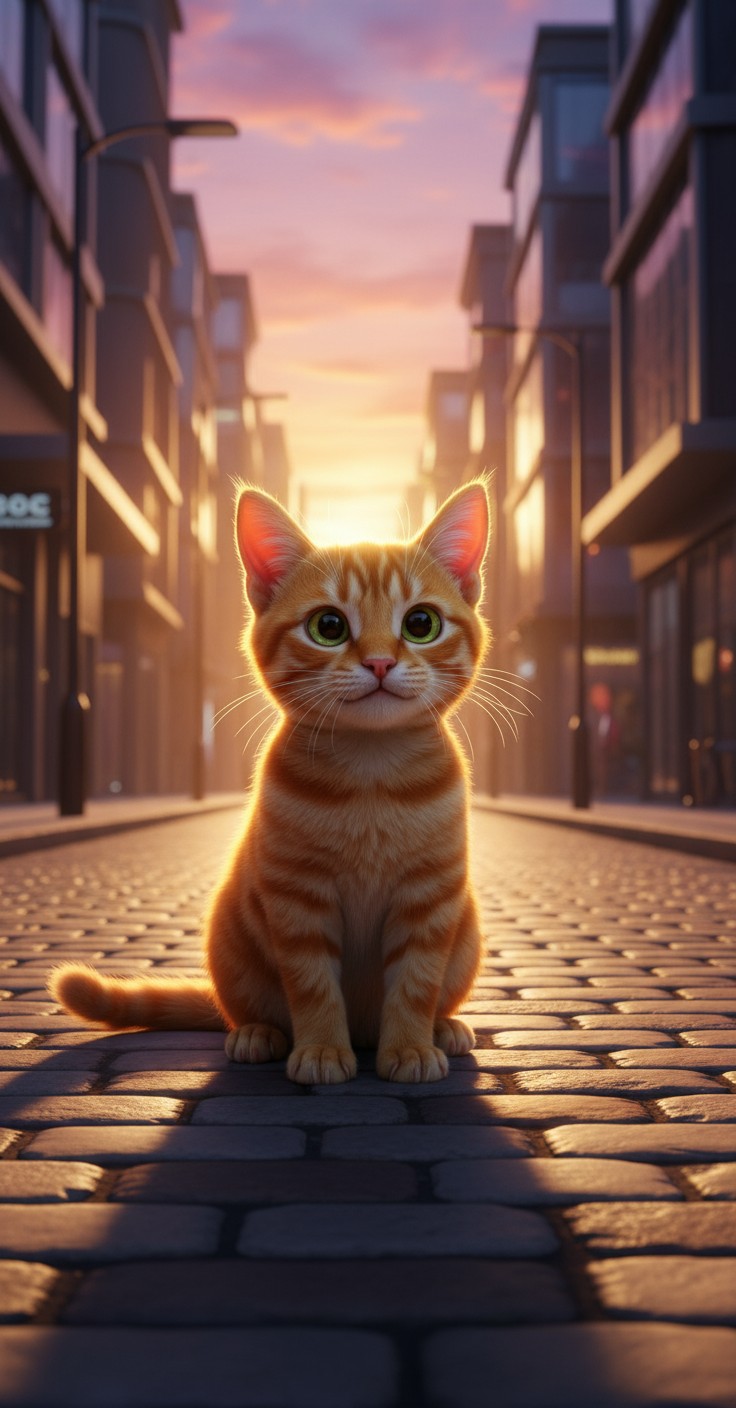Kitten's Secret Ingredient Adventure at Sunset
