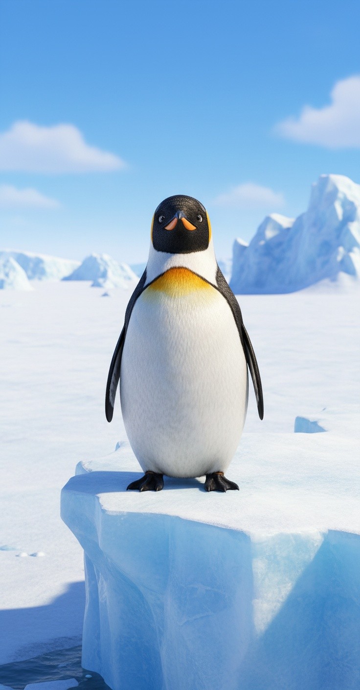 Tuxedo Penguin's Joyful Slide