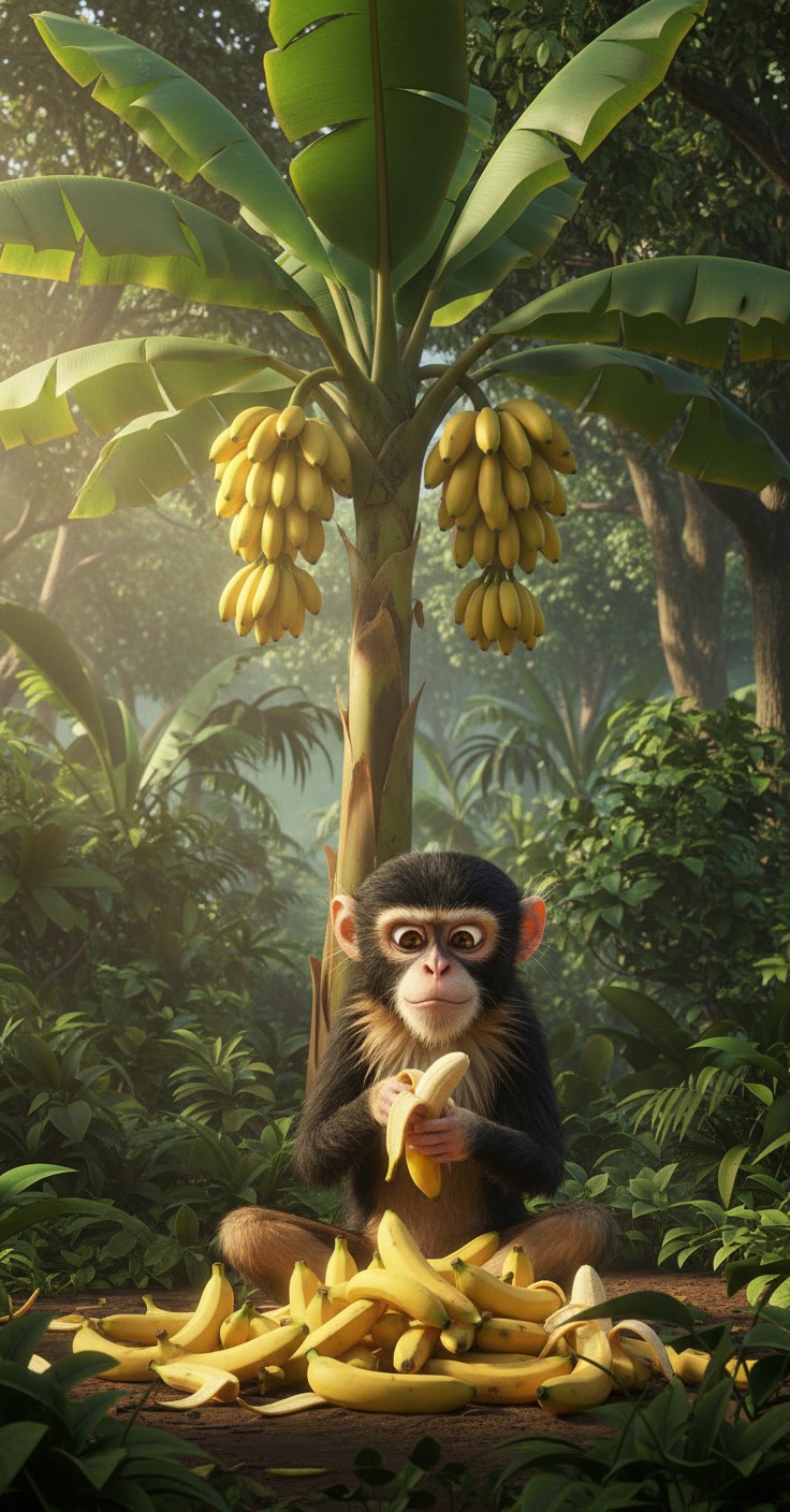 Momo si Monyet dan Pisang Gratis!
