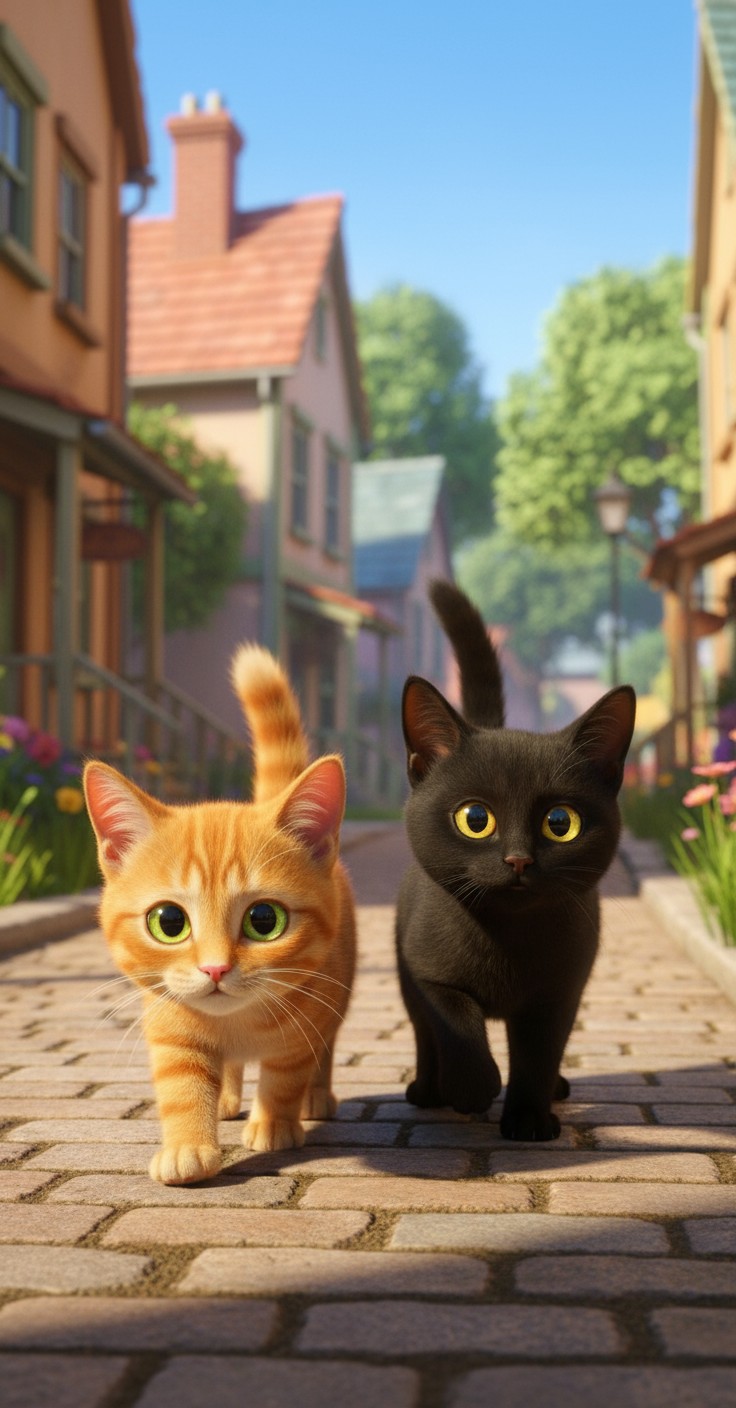 Kisah Kakak-Adik Kucing: Perjuangan Mencari Makan