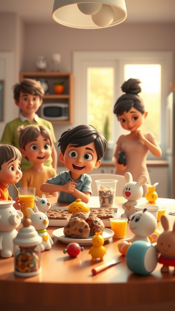 Morning Madness: A Mother's Daily Routine with Kids