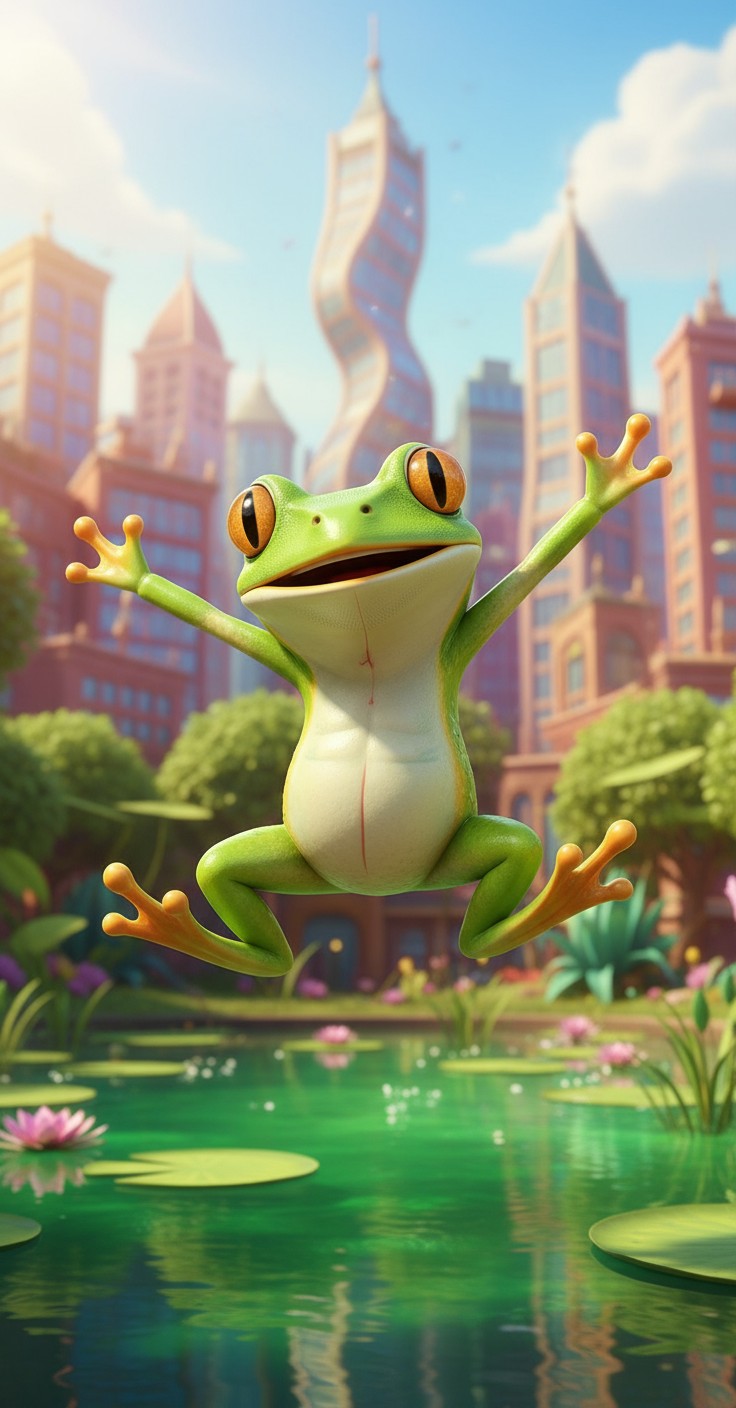 Super Frog: A Colorful 3D Adventure!