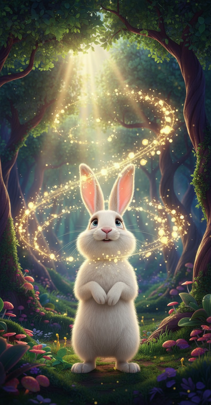 مغامرة لولو الأرنب وزهرة الضوء الغامضة