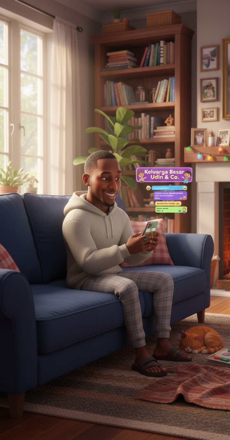 Ayam Tetangga Masuk Grup WA Keluarga!