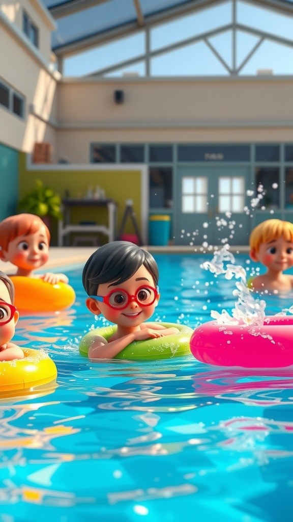 Penguin Lucu di Kelas Renang