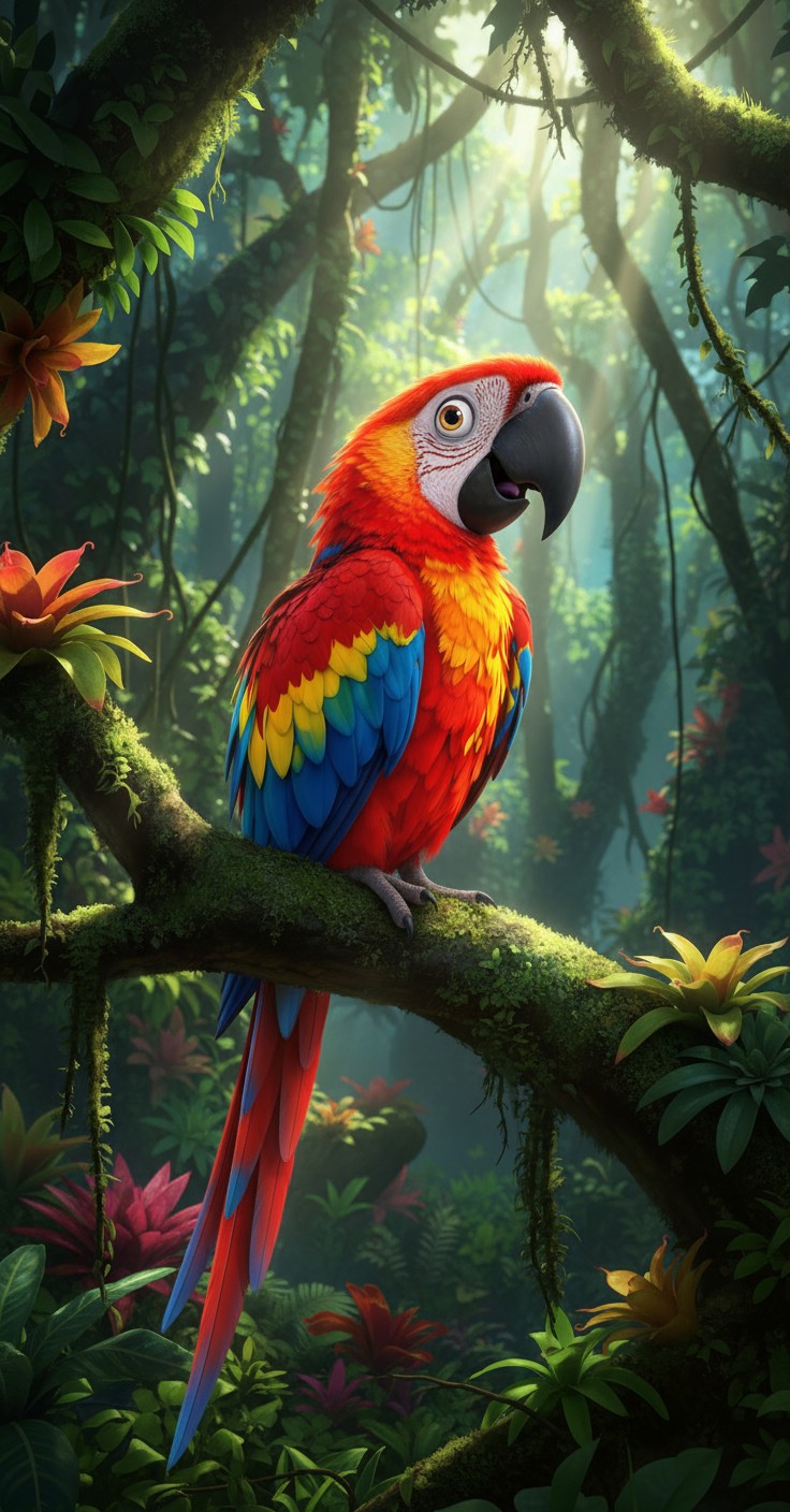 The Colorful Adventures of Polly the Parrot