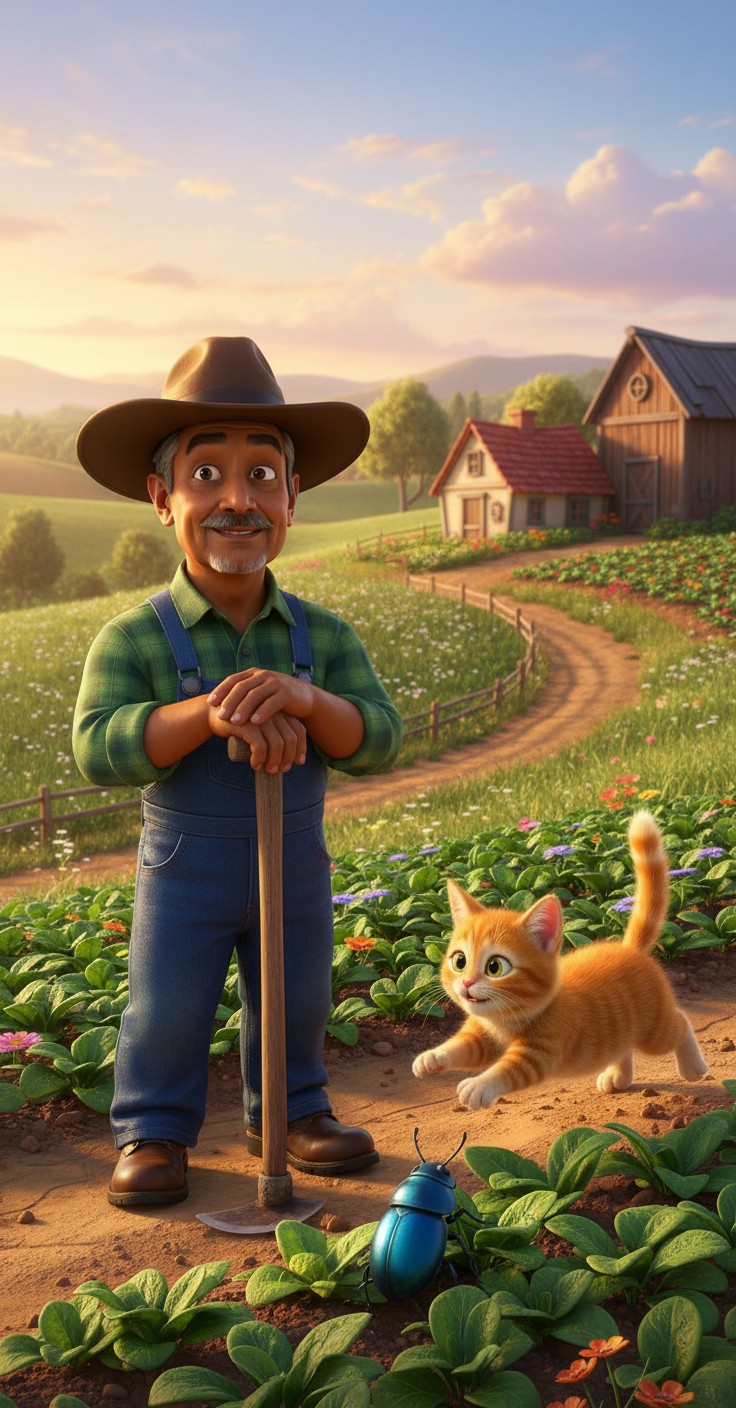 بلی کی بہادری اور کسان کی دوستی