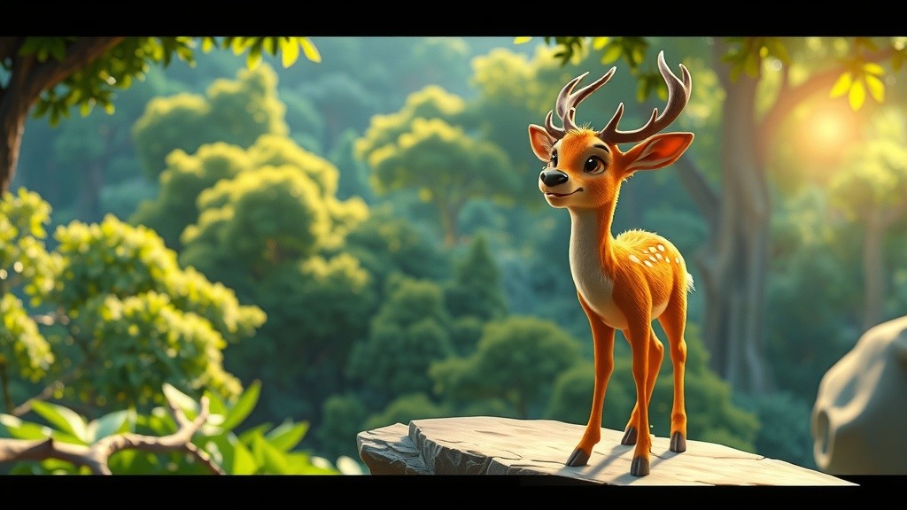 The Clever Deer and the Curious Tiger