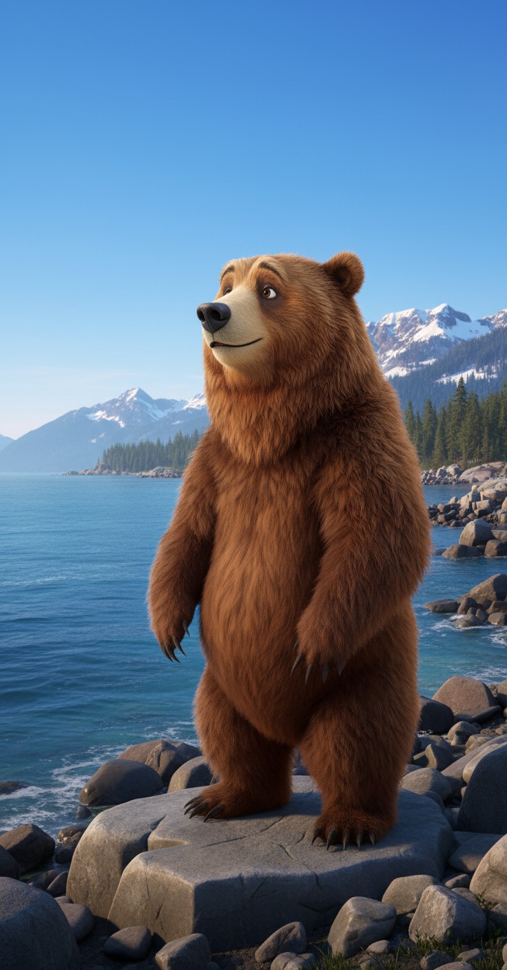 Bear Swimming in the Sea