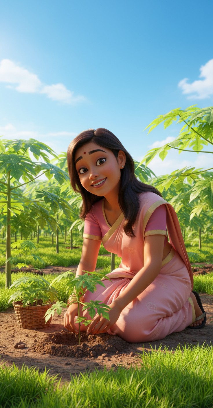 सुवर्णी का पपीते का खेत: मेहनत और दुःख की कहानी