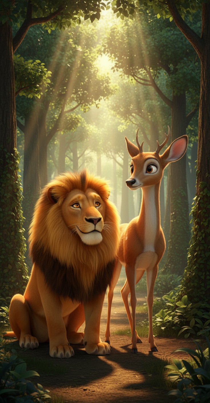 Shair aur Hiran ki Dosti ka Paigham