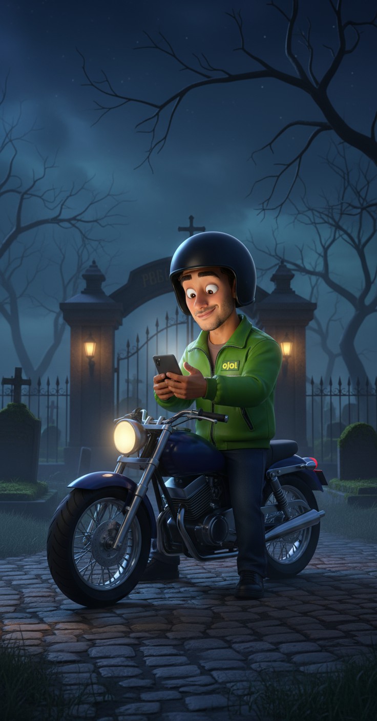 Ojol dan Pocong: Diskon Midnight Sale