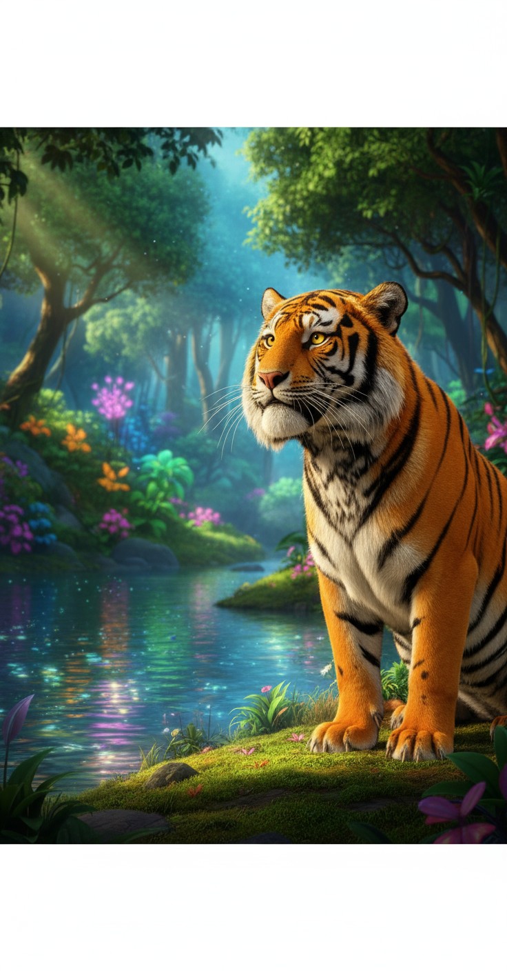 Jungle Friends: The Rooster and the Cheetah