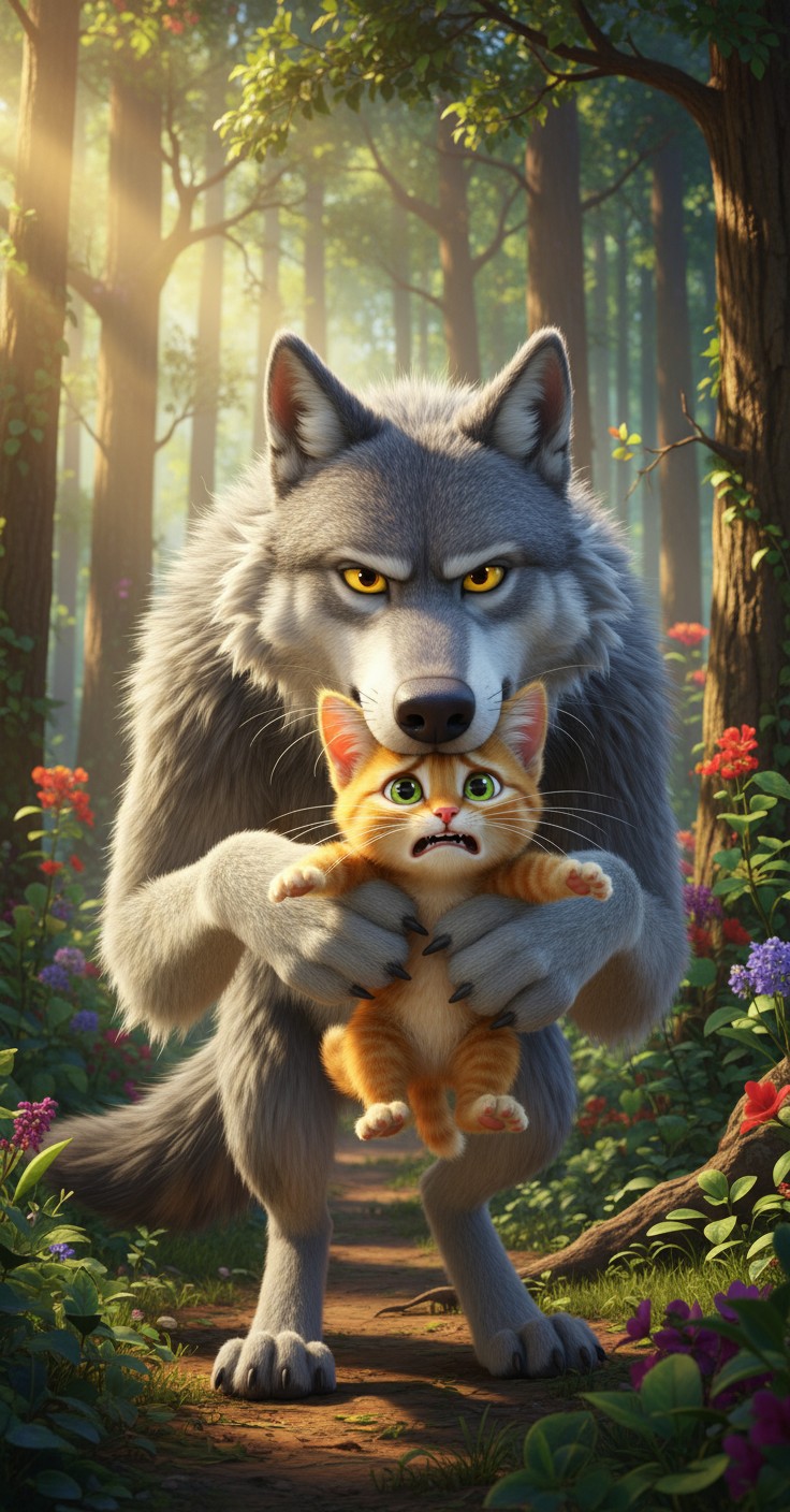 भेड़िया और बिल्ली की दोस्ती का अद्भुत किस्सा!