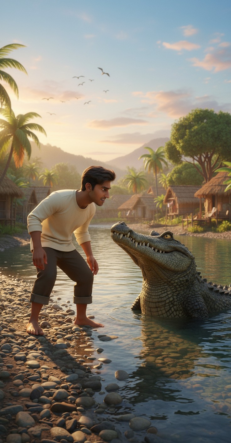 Persahabatan Unik Bima dan Buaya
