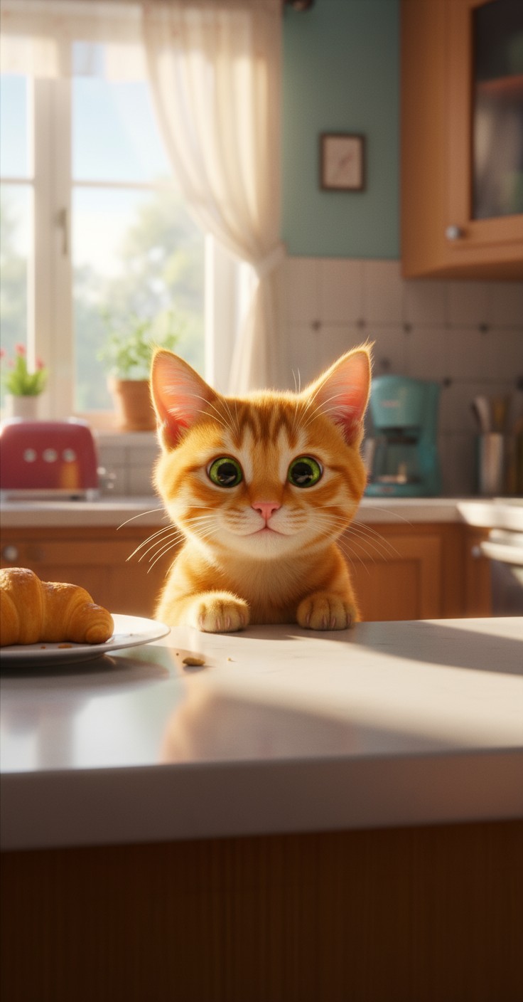 Petualangan Oren dan Bob: Mencari Camilan di Rumah