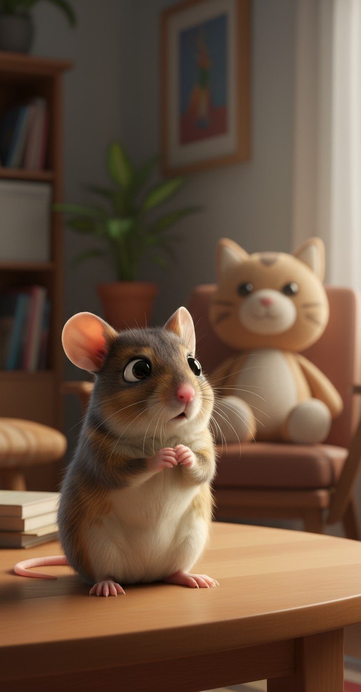 Tikus Takut Kucing Boneka: Lucunya!