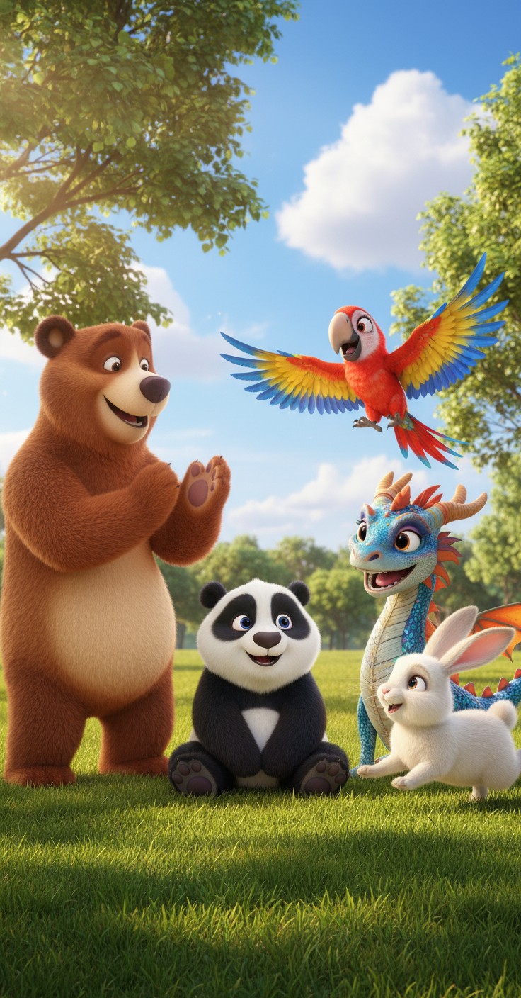 Joyful Adventures in a Colorful Park